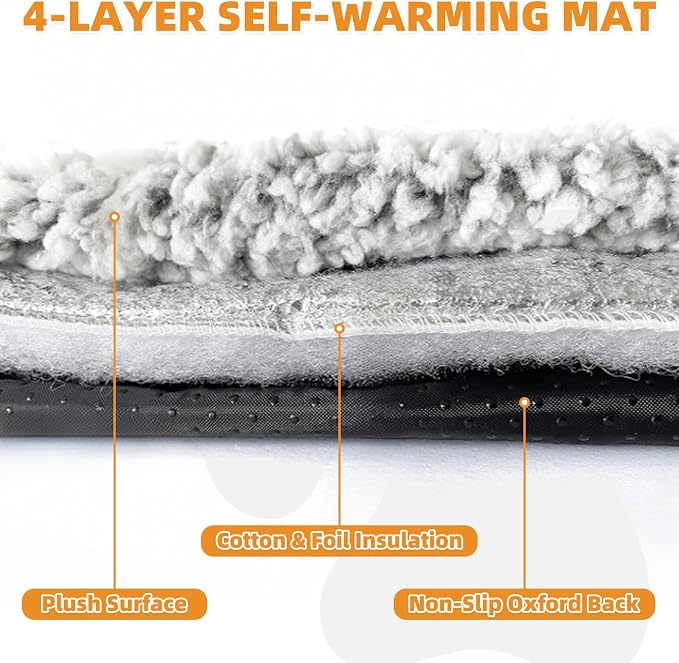 KOOLTAIL Self Warming Cat Bed, 4 Pack 16*20in Plush Extra Warm Self Heating Pet - Image 4