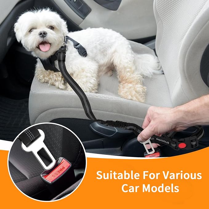 BWOGUE Pet Dog Cat Seat Belt Reflective Car Dog Headrest Restraint Leash - Image 5