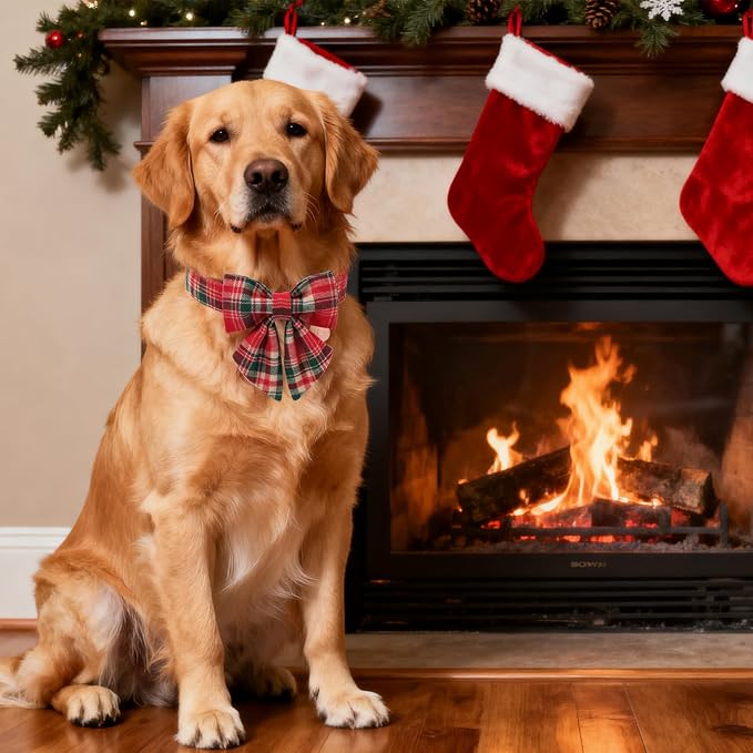 Christmas Plaid Dog Collar - Image 5