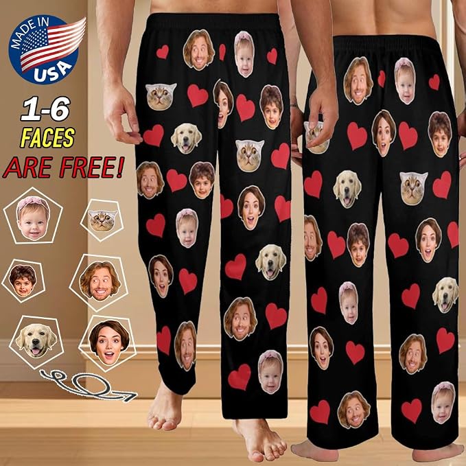 Custom Pajamas Pants with Photo - Image 2