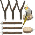 8 PCS Bird Perches for Cage, Natural Wood Parrot Perch Stand, Birds Cage by Mkobon