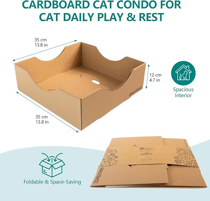 Modular Cardboard Cat Condo System, Bowl-Shaped Cat Bed Module, Foldable - Image 5