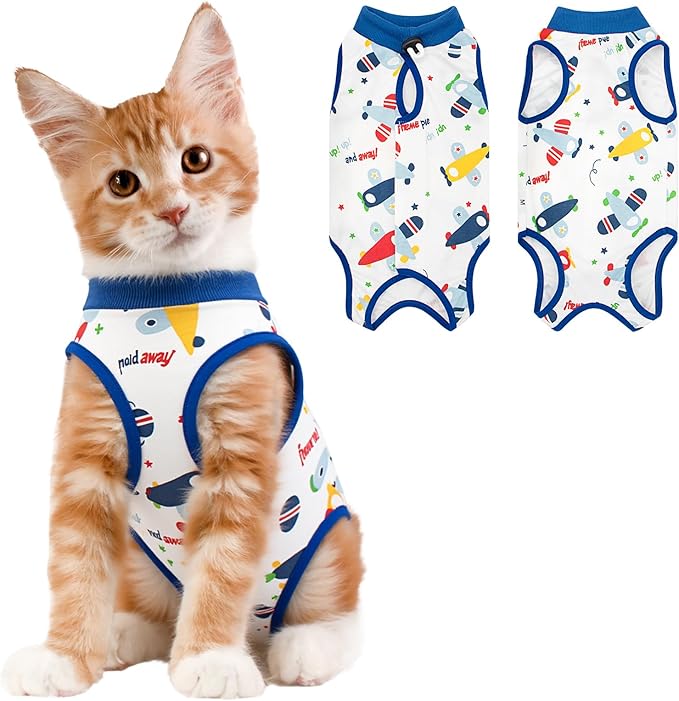 Coppthinktu Cat Recovery Suit Female, Breathable Cat Onesie After Surgery Female by Coppthinktu