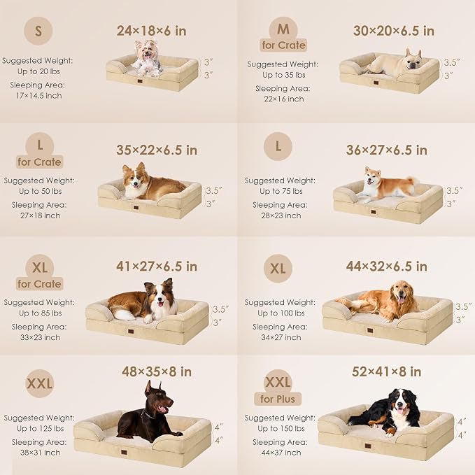 EHEYCIGA Orthopedic Dog Beds for Large Dogs, Waterproof Memory Foam Large Pet - Image 2