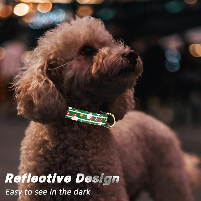 Reflective Dog Collar, Cute Christmas Style Dog Collar - Image 3