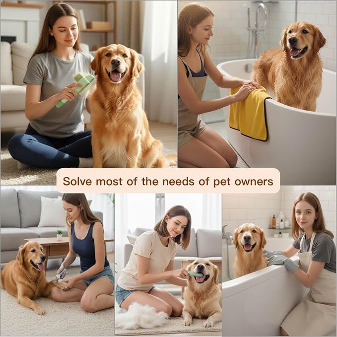 Cat&Dog Grooming Kit-6PCS for Cat Flea Comb, Dog Brush For Shedding, Pet Nail - Image 8