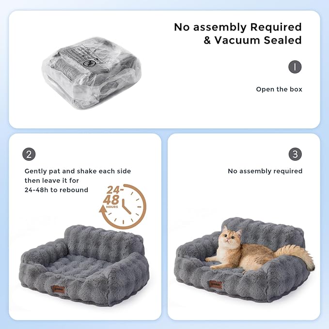 Dog Couch Bed - Fluffy Dog Sofa, Large Orthopedic Pet Sofa Bed - Image 6