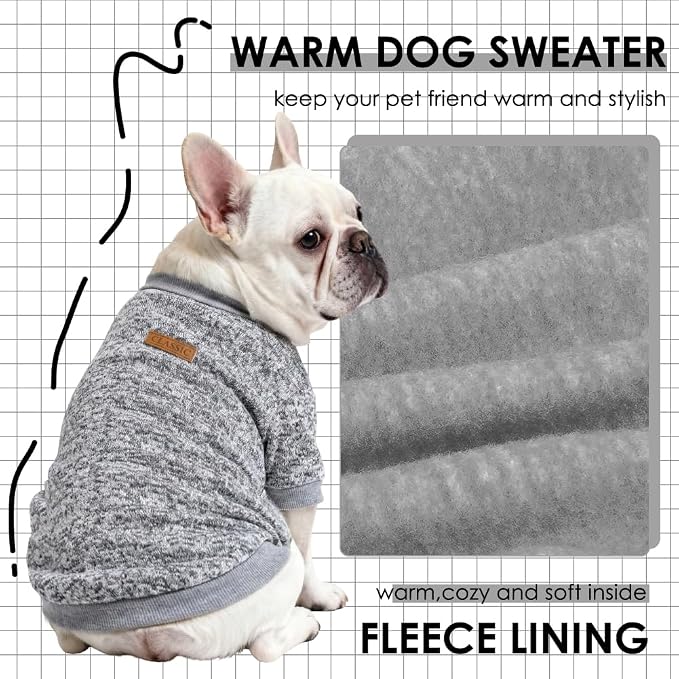 1 Pc Dog Sweaters for Small Dogs Girl Boy Winter Fleece Clothes Warm Soft Dog - Image 2