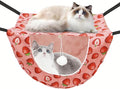JSPYFITS Cat Cage Hammock with Ball, Double Layer Hanging Adjustable Soft Pet by JSPYFITS