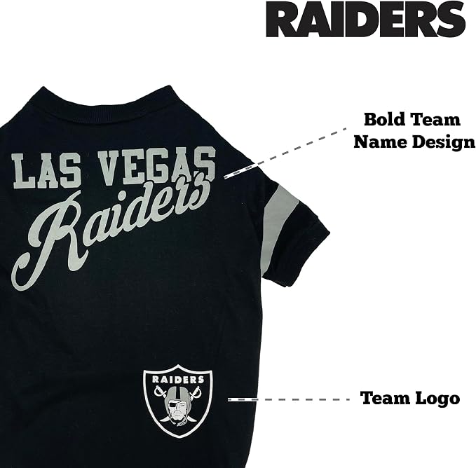 NFL Las Vegas Raiders Dog & Cat T-Shirt, Large. Football PET TEE - Image 5