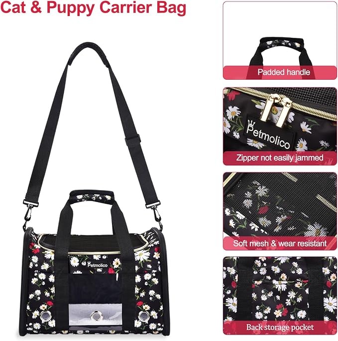 Petmolico Cat Carrier Dog Carrier, Airline Approved Soft Pet Travel Carrier - Image 2