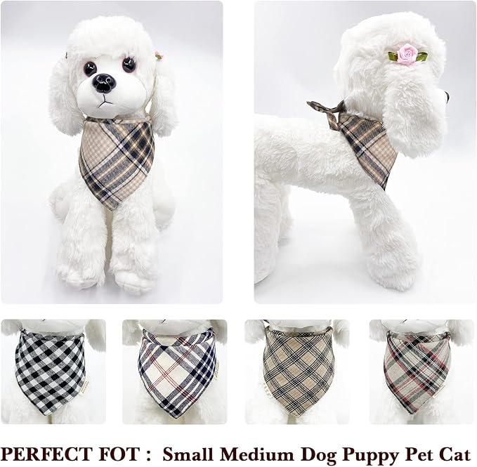 5PCS Dog Bandanas with Button - Image 4