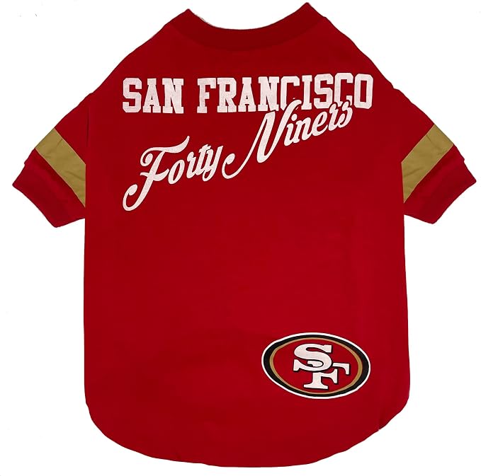 NFL San Francisco 49ers Dog & Cat T-Shirt, Medium. Football PET TEE by PETSFIRST