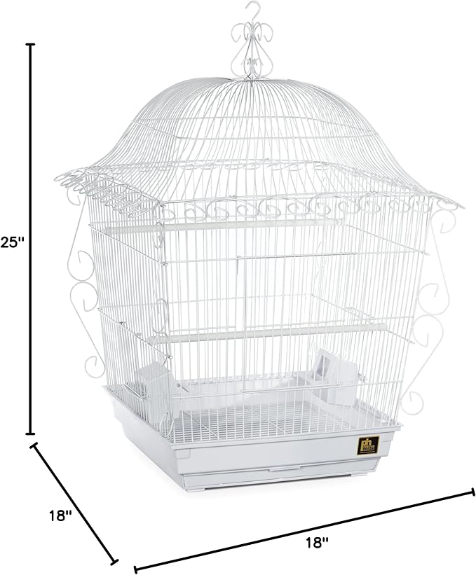 Prevue Pet Products Jumbo Scrollwork Bird Cage 220W White, 18-Inch by 18-Inch - Image 2