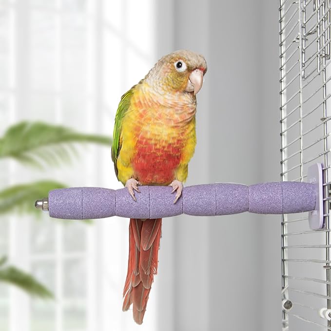 Parrot Perch Birds Nail File Perch Abrasive Surface Ceramic Paw Grinding Stick by YOOSOWING