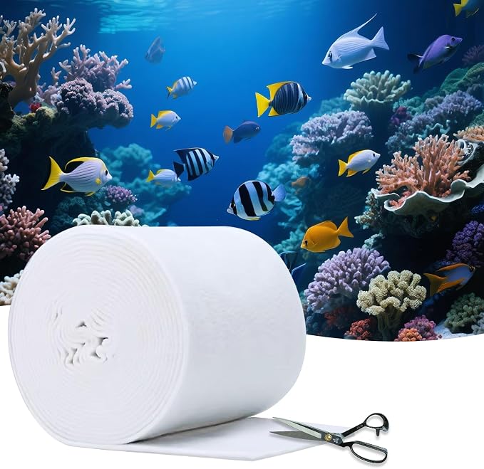 Aquarium Polishing Filter Pad-Ultra Fine 100 Micron Filter Floss by Demiwise