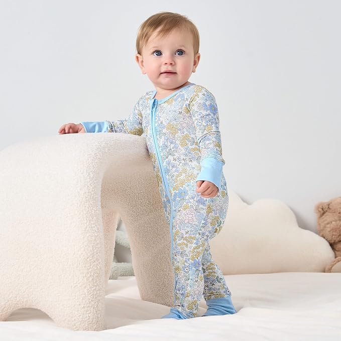 pureborn Baby Infant Boys Girls Sleeper Snug Fit Viscose from Bamboo Pajamas - Image 3