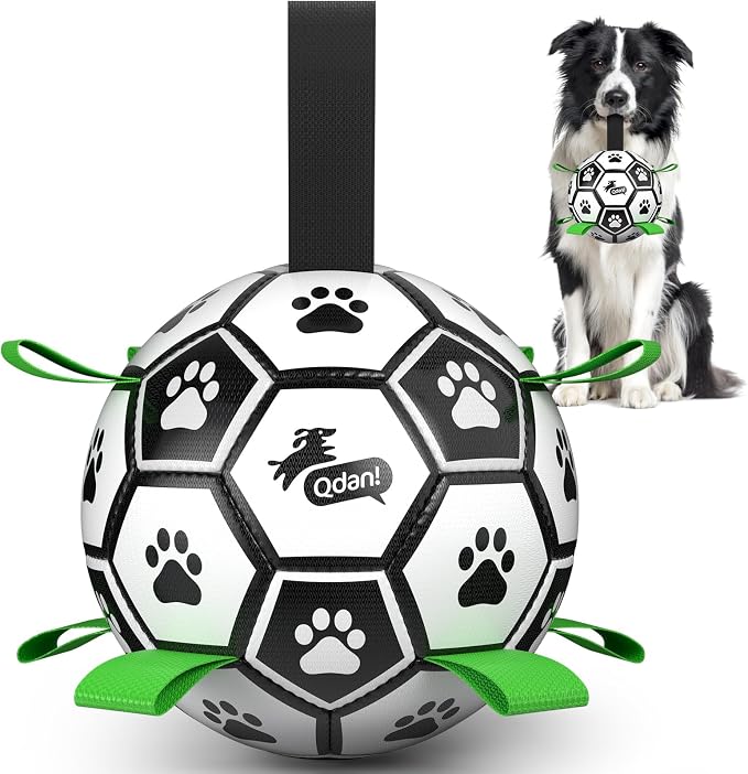 QDAN Dog Toys for Small Medium Puppy, Soccer Ball for Dogs by QDAN