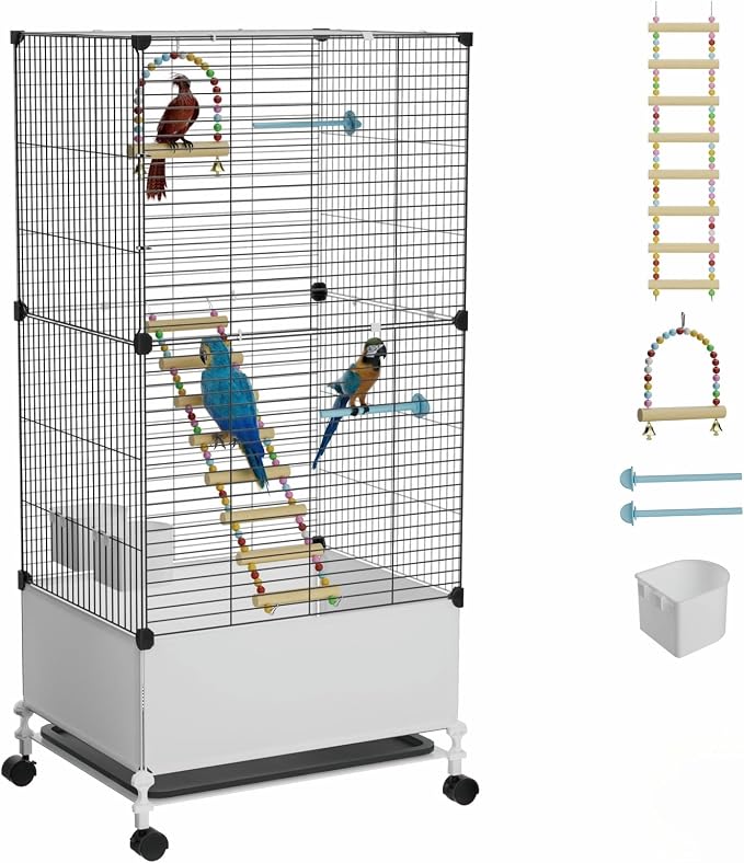 Big Flight Bird Cage, Wide Birdcage by STILLCOVE