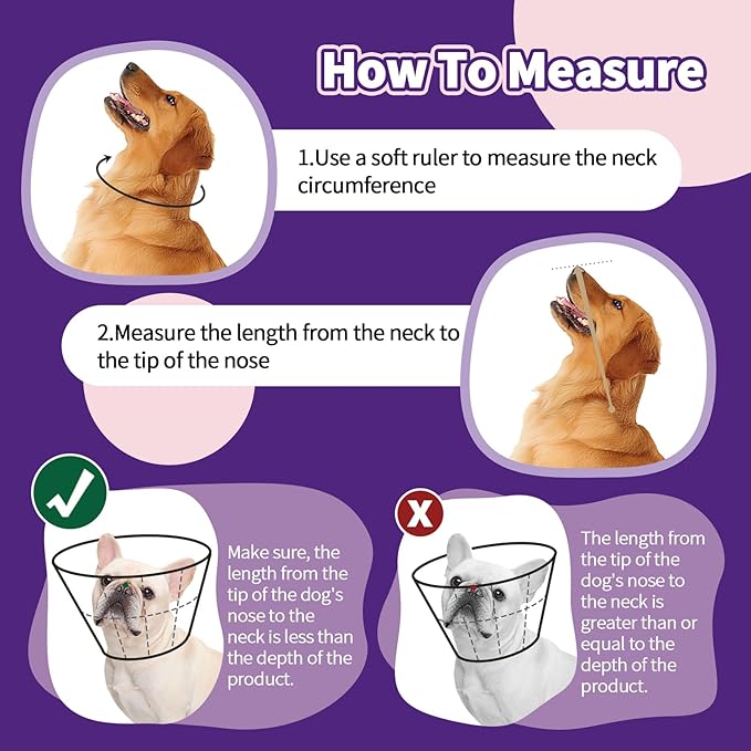 Dog Cone Collar Soft Cone for Medium Dogs After Surgery Adjustable Elizabethan - Image 3