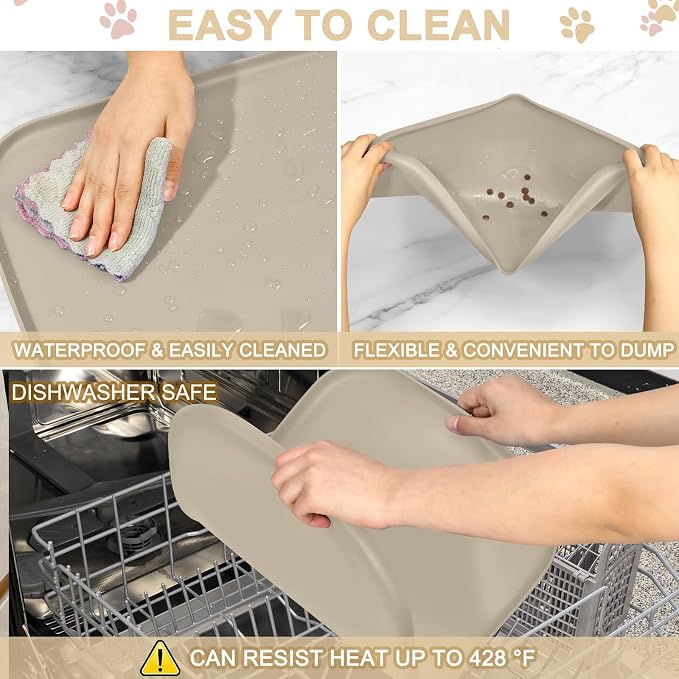 Silicone Pet Food Mat with Raised Edge - Image 6