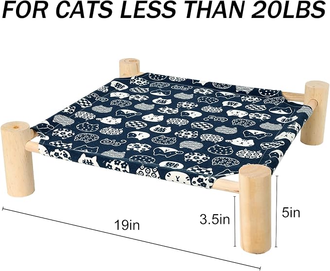Patas Lague Pet Bed, Elevated Cooling Hammock Bed, 20 lbs, Indoor/Outdoor - Image 4