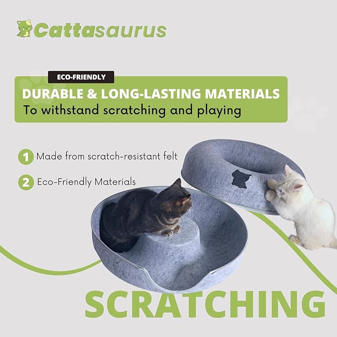 CATTASAURUS Peekaboo Cat Cave for Multiple & Large Cats Up to 30-45 Lbs - Image 3