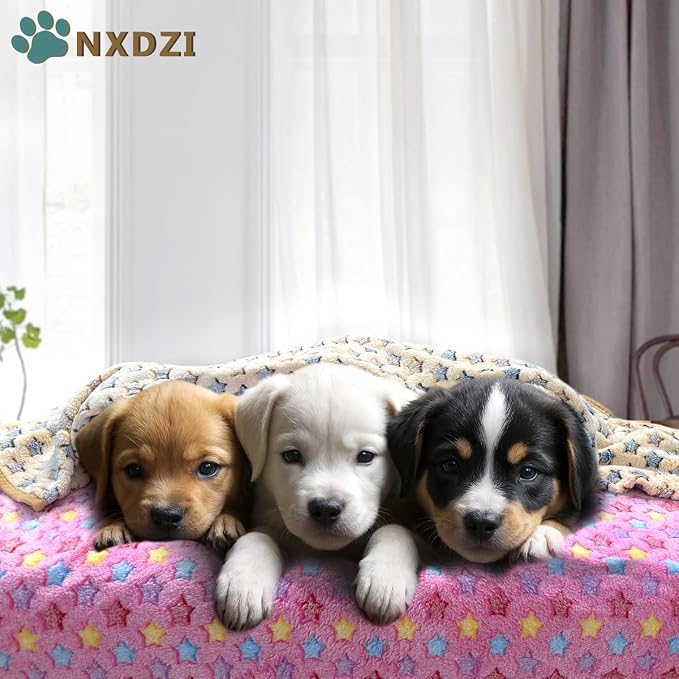 Dog Blankets for Medium Large Dogs, 3 Pack Washable Pet Throw 41" x 31" - Image 2