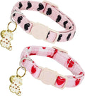 Elegant little tail 2 Pack Cat Collar- Valentines Cat Collars Breakaway by Elegantlittletail