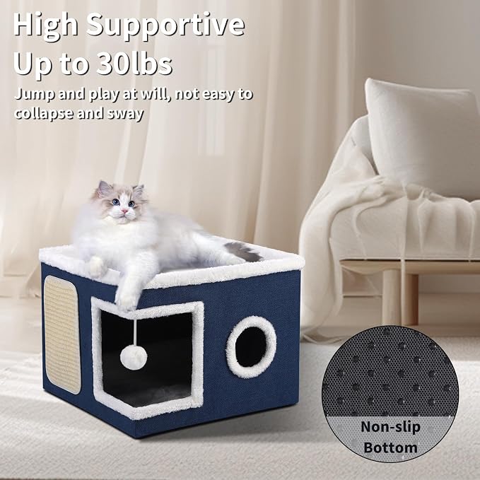 Shikha Cat Beds for Indoor Cats, Large Cat Cave - Image 3