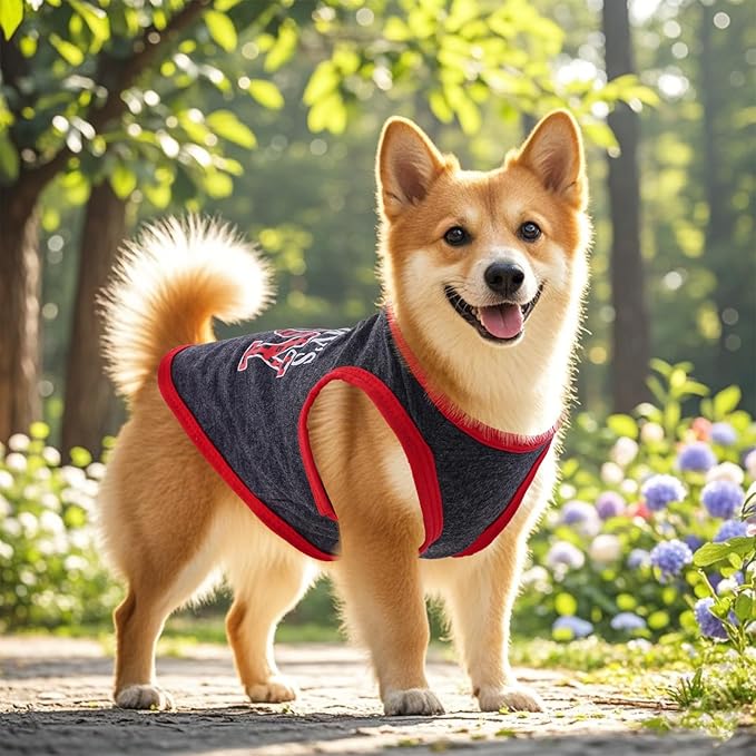 4 Pack Dog Shirts Summer Printed Puppy Clothes Novel Sleeveless Pet T Shirts - Image 6