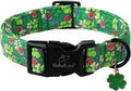 St Patricks Day Dog Collar for Large Dogs by Babolepet
