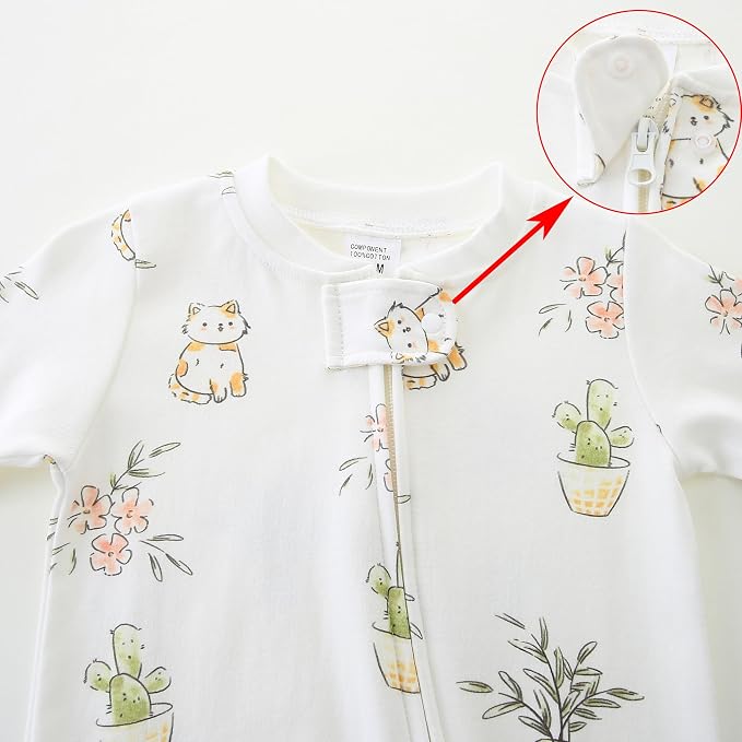 Unisex Baby Boy and Girl Zipper Onesie Toddler Footie One-Piece Infant Romper - Image 3