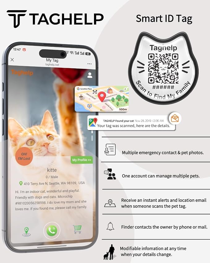 4 Pack-QR Code Cat Collar Breakaway Safe - Image 9