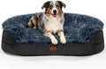 Black Dog Beds for Large Dog, Removable and Washable Cover, Raised Reboundable by iweepet