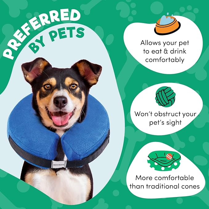 BENCMATE Inflatable Dog Cone Collar Alternative, Soft Dog Cone - Image 5