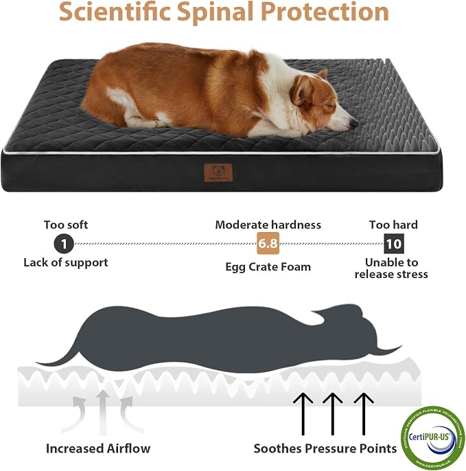 WNPETHOME Orthopedic Dog Bed for Crate, Waterproof Extra Large Dogs Bed - Image 3