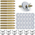 12 Sets Bird Cage Screws Bird Perch Stand Platform Accessories 24 Washers 12 by Unknown