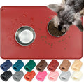 VIVAGLORY Dog Food Mat Flexmat Dog Bowl Mat, Placemat Food Tray by Vivaglory