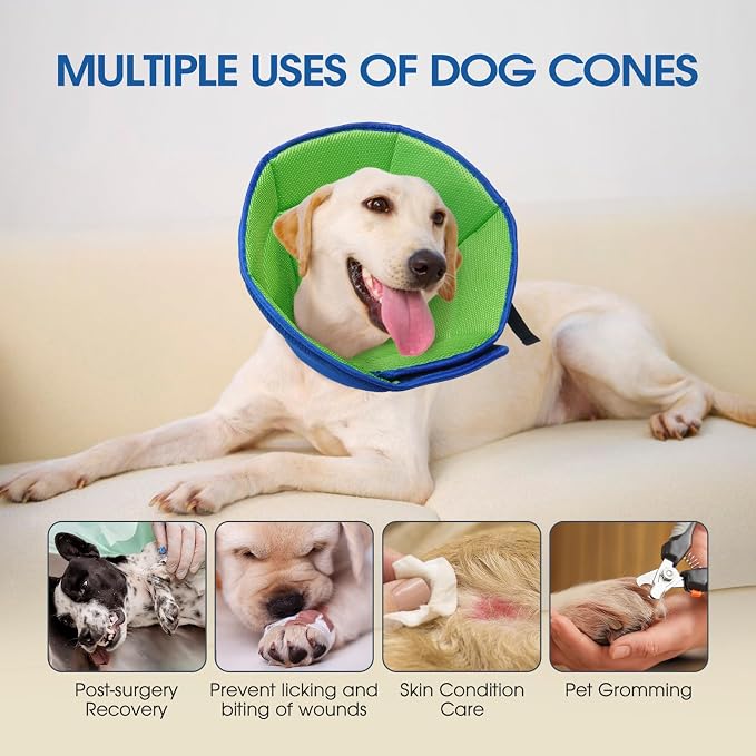 Dog Cone Collar After Surgery for Large Dogs, Adjustable Soft Cone for Dogs to - Image 5