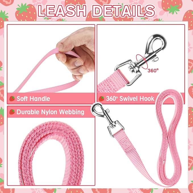 PUPTECK Soft Mesh Cat Vest Harness and Leash Set Puppy Padded Pet Harnesses - Image 3