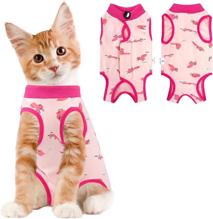 Cat Recovery Suit Female, Breathable Cat Onesie After Surgery Female by Coppthinktu
