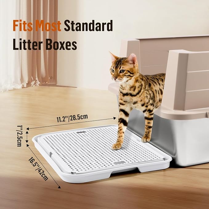 Large Cat Litter Box Step Mat, 16.5"x11.2" Cat Ramp Stairs, Cat Litter Catcher - Image 2