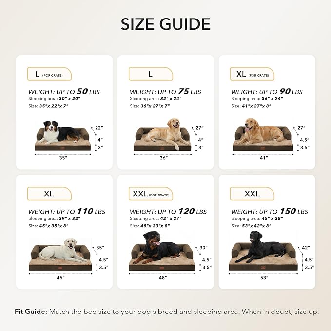 Orthopedic Dog Beds for Large Sized Dogs, Waterproof Egg Crate Foam Medium Dog - Image 5