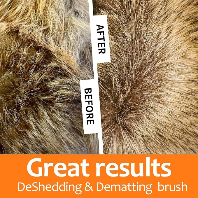 Undercoat Rake for Dogs, 2 in 1 Dematting Comb & Deshedding Tool for Long Hair - Image 2