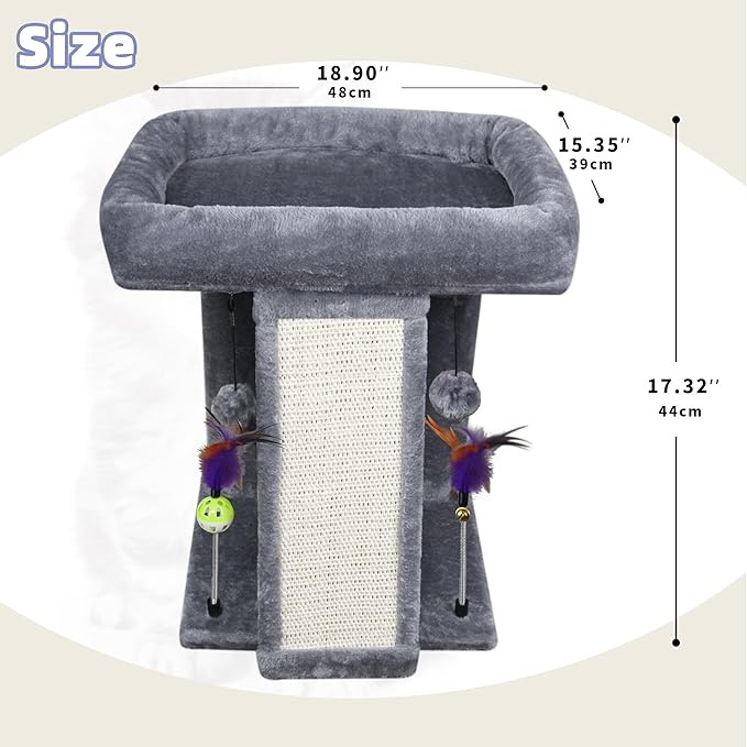TWDEPART Cat Tree Tower with Cat Scratching Post - Image 2
