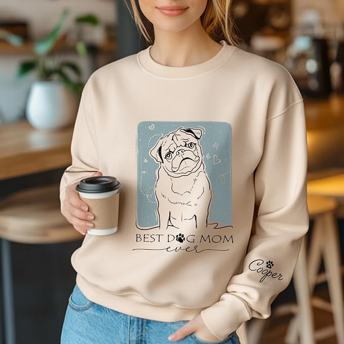 Custom Dog Mom Shirt Gifts for Women, Mother's Day Hoodie, Custom Shirt - Image 3