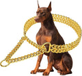 Gold Dog Chain Collar Stainless Steel 18K Gold Dog Collar Adjustable Walking by KINGOLDOS