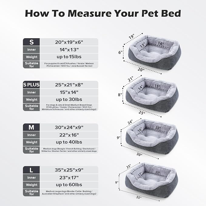 INVENHO Dog Bed Medium Size, Orthopedic Warming Soft Calming Sleeping Durable - Image 5