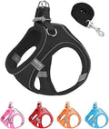 XXS Black Soft Mesh Dog Harness and Leash Set, No Escape Puppy Harnesses by Unknown